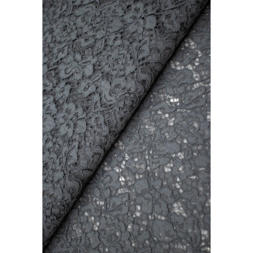 Renda Floral - Cinza