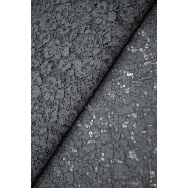 Renda Floral - Cinza